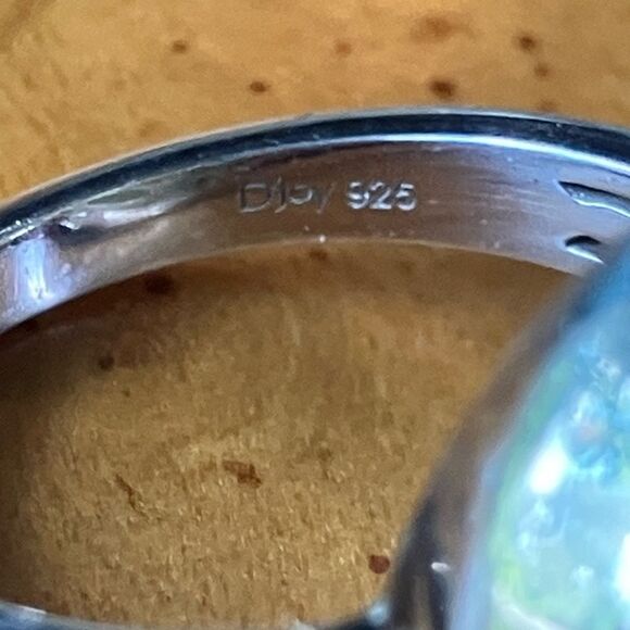 Natural Connemara Marble Sterling Silver Tree of Life Ring Size 7 - Picture 6 of 9